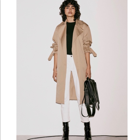 All Saints Jackets & Blazers - NWT AllSaints Riley MAC Trench Coat in Sand Brown